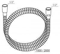 Ravak sprchová hadice 915.00 kovová s ochrannou vrstvou, 150 cm   X07P340